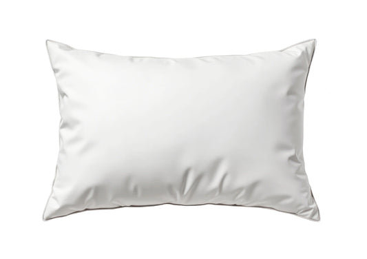 A white pillow on a white background.